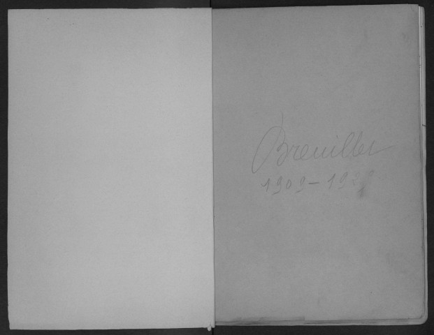 BREUILLET.- Naissances, mariages, décès : registre d'état civil (1909-1925). 