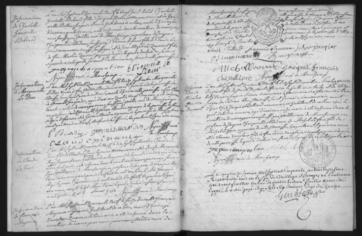 MAUCHAMPS. - Registre paroissial, paroisse de Mauchamps : sépulture. 