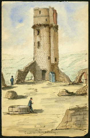 Les ruines de la tour. 