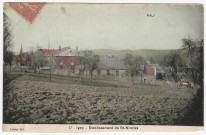 IGNY. - Etablissement de Saint-Nicolas. Ecole d'horticulture, vue des bâtiments. Laubry (1905), 5 lignes, 10 c, ad, coloriée. 