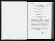 Conservation des hypothèques de CORBEIL. - Répertoire des formalités hypothécaires, volume n° 596 : A-Z (registre ouvert en 1937). 