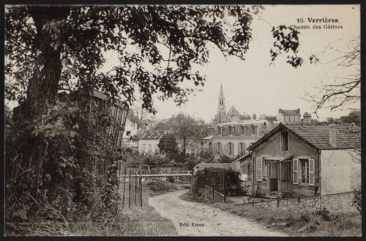 VERRIERES-LE-BUISSON.- Chemin des Gâtines [1904-1920].