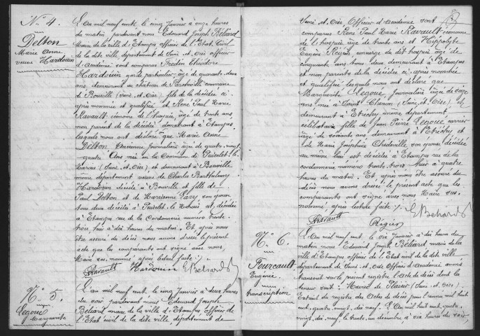 ETAMPES.- Décès : registre d'état civil (1900). 