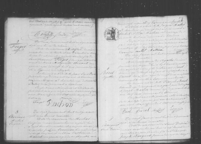 ESSONNES. Naissances : registre d'état civil (1847-1854). 