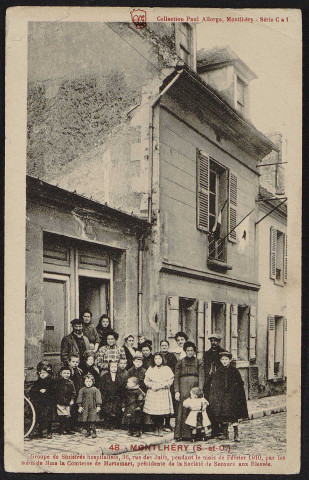 Montlhéry.- Groupe de sinistrés hospitalisés [1910] 