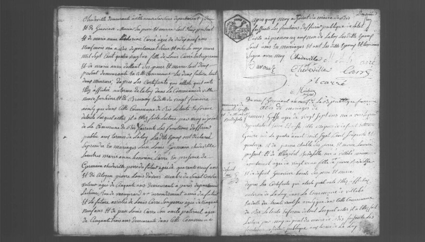 RIS-ORANGIS. Naissances, mariages, décès : registre d'état civil (an IX-1808). 