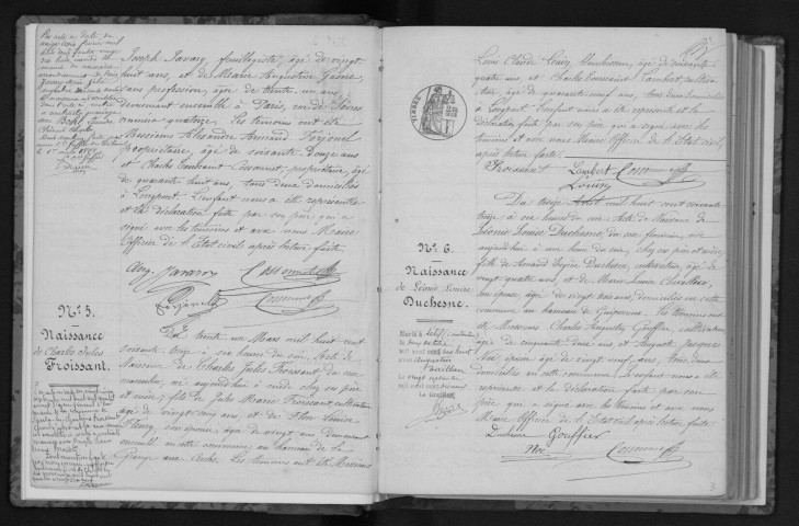 LONGPONT-SUR-ORGE. Naissances, mariages, décès : registre d'état civil (1873-1882). 