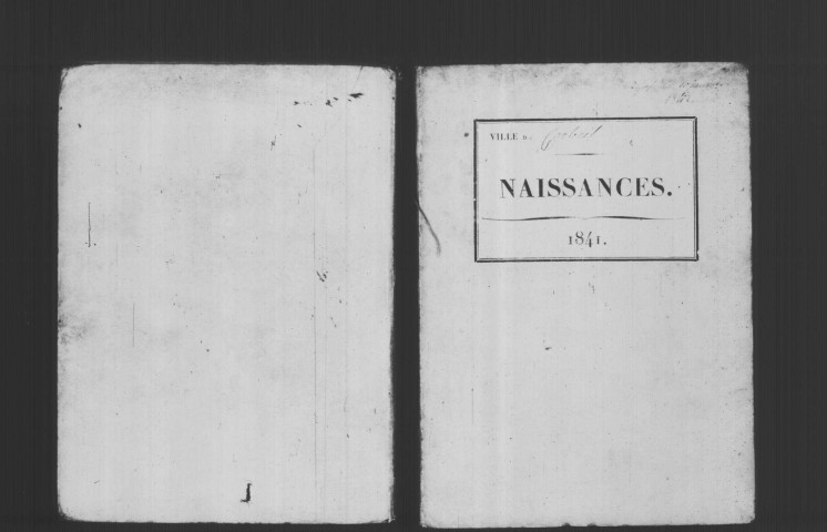CORBEIL. Naissances : registre d'état civil (1841). 