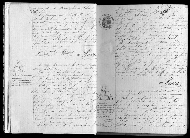 FERTE-ALAIS (LA). Naissances, mariages, décès : registre d'état civil (1861-1868). 