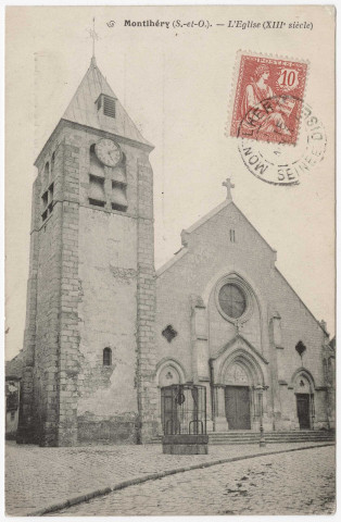 MONTLHERY. - L'église (XIIIe s.) [Editeur Maire, timbre à 10 centimes]. 