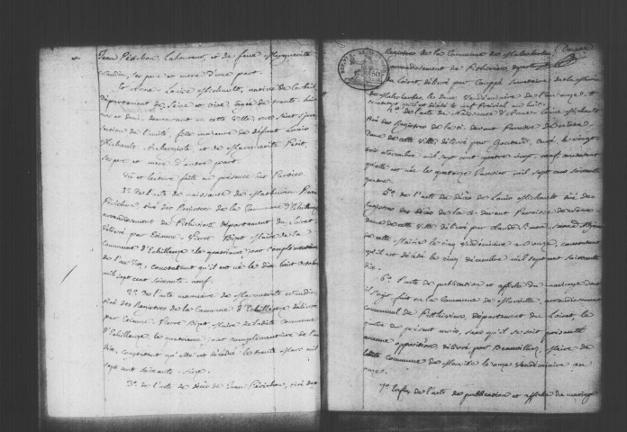 CORBEIL. Mariages : registre d'état civil (an XI-1807). 