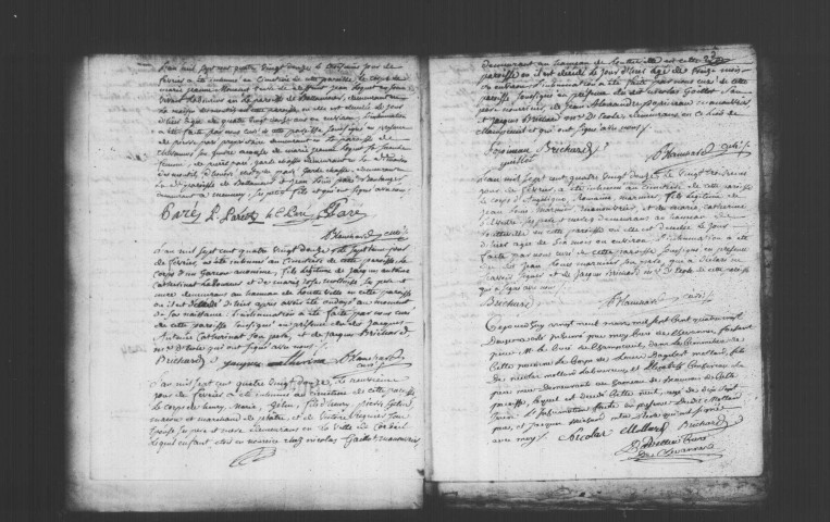 CHAMPCUEIL. Naissances, mariages, décès : registre d'état civil (1792-an V). 