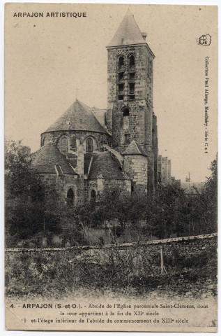 ARPAJON. - Abside de l'église paroissiale Saint-Clément, S. et O. artistique, Paul Allorge. 