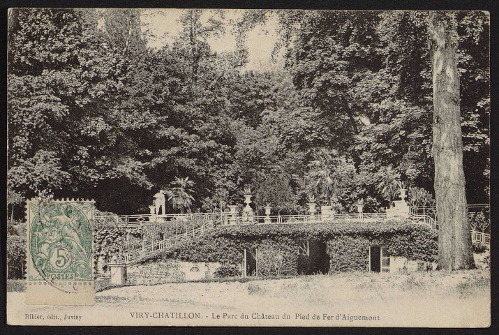 VIRY-CHATILLON.- Le parc du château du Pied de fer d'Aiguemont [1904-1905].