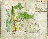 SAINT-MICHEL. - Plans d'intendance. Plan, Ech. 1/200 perches, Dim. 65 x 55 cm, [fin XVIIIe siècle]. 