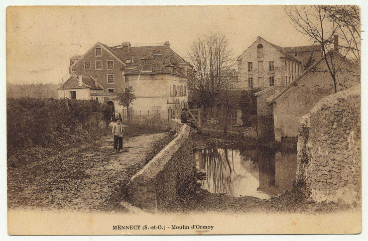 ORMOY. - Moulin d'Ormoy [1918, timbre à 15 centimes]. 