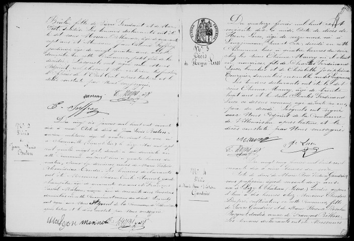 VILLEMOISSON-SUR-ORGE. Naissances, mariages, décès : registre d'état civil (1870-1882). 