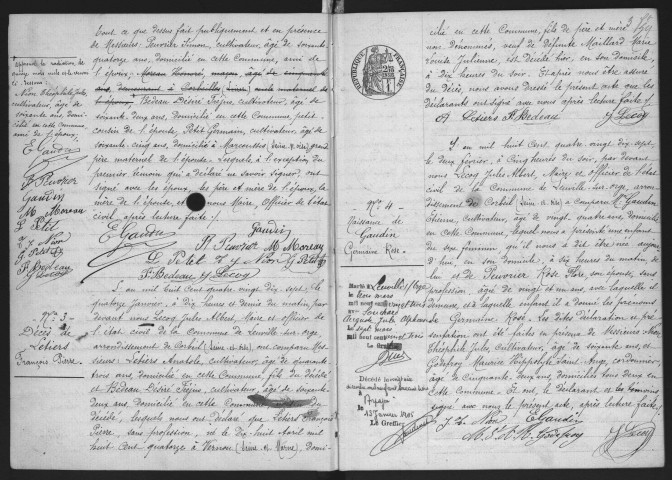LEUVILLE-SUR-ORGE.- Naissances, mariages, décès : registre d'état civil (1897-1904). 