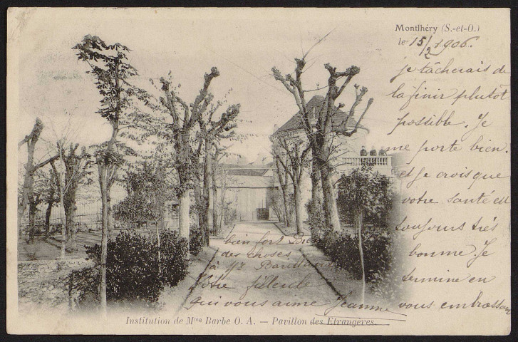 Montlhéry.- Institution de Mme Barbe O. A. - Pavillon des étrangères. 