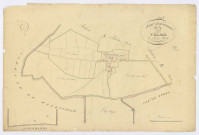 COURCOURONNES. - Section A - Village (le), 2, ech. 1/2500, coul., aquarelle, papier, 65x97 (1823). 