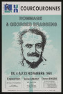 COURCOURONNES. - Exposition : hommage à Georges Brassens, Espace Brel-Brassens, 4 novembre-23 novembre 1991. 
