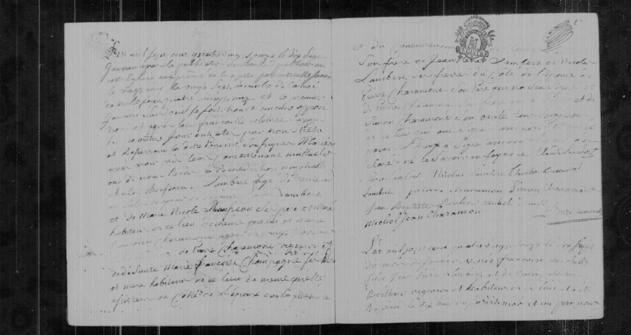 BALLAINVILLIERS. Paroisse Saint-Jacques et Saint-Philippe : Baptêmes, mariages, sépultures : registre paroissial (1770-1792). 