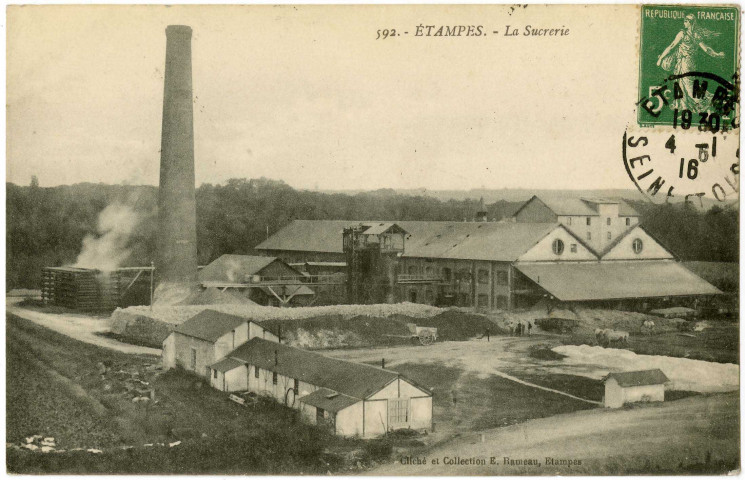 ETAMPES. - La sucrerie [Editeur Rameau, 1916, timbre à 5 centimes]. 