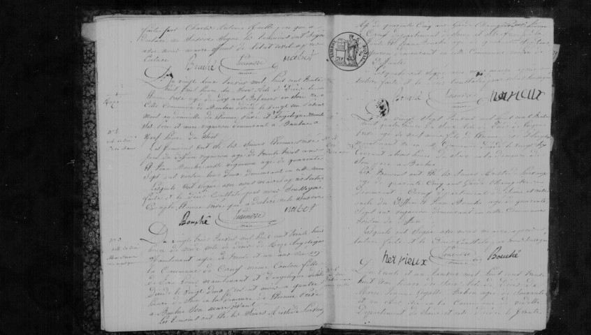 BAULNE. Naissances, mariages, décès : registre d'état civil (1838-1860). 