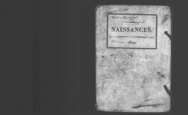 ETAMPES. Naissances : registre d'état civil (1822). 