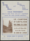 ARPAJON. - Exposition : Le Canton d'Arpajon par l'image et le texte, Salle d'exposition, 19 mars-28 mars 1983. 