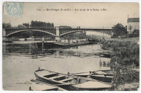RIS-ORANGIS. - Les bords de la Seine, à Ris [Editeur Gautrot, 1908, timbre à 5 centimes]. 