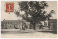 VILLENEUVE-SUR-AUVERS. - Place de l'Orme [Editeur PR, 1909, timbre à 10 centimes]. 