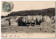 ORSAY. - Les carrières de grès, ouvriers au travail, v. 1913 [reproduction d'une carte postale] ; noir et blanc ; 15 cm x 10 cm (sans date). 