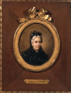 miniature sous-verre : portrait de Camille Cavaré