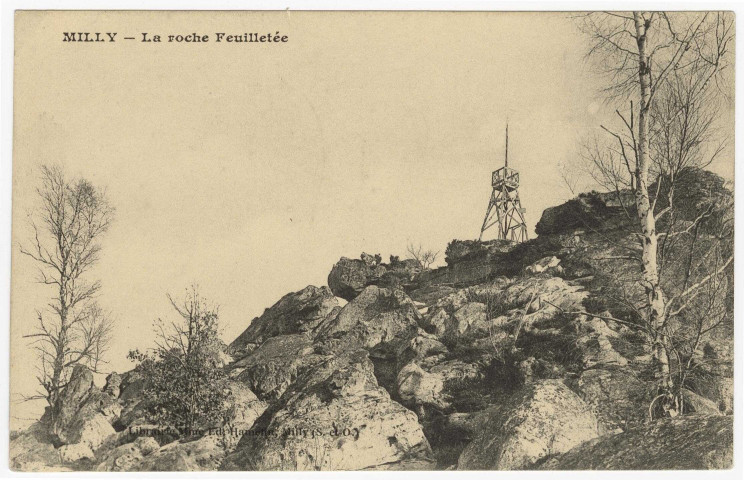 MILLY-LA-FORET. - La Roche Feuilletée en forêt [Editeur IPM, sépia]. 