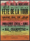 MONTLHERY. - Fête de la Tour, organisée par la fanfare Sainte-Cécile de Montlhéry, 10 août-17 août 1930. 
