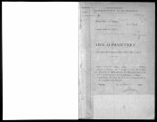 Volume n° 40 : noms nouveaux (registre ouvert en 1843).