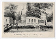 ESSONNES. - Chantemerle et l'entrée de la manufacture (d'après dessin de Dallemagne et Lefranc 1839). Editeur Seine-et-Oise artistique et pittoresque, Collection Paul Allorge. 