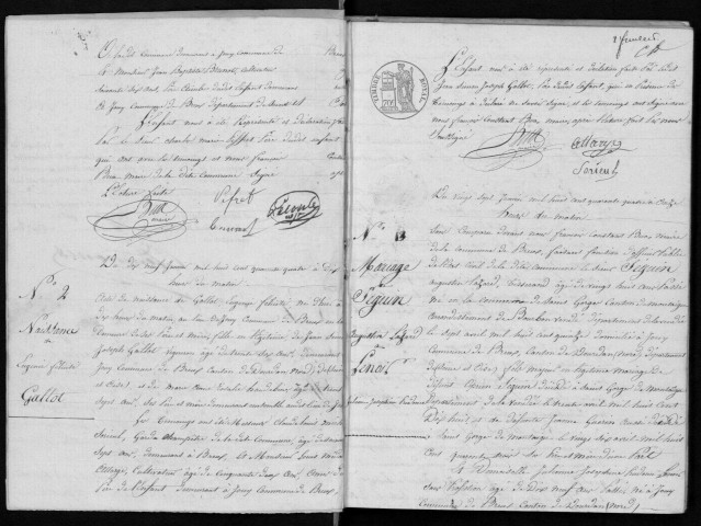 BREUX-JOUY. Naissances, mariages, décès : registre d'état civil (1844-1851). 