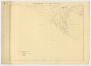 Plan topographique régulier de VIGNEUX dressé et dessiné par M. R. RAGUIN, géomètre et topographe, feuille 5, Ministère de la Reconstruction et de l'Urbanisme, 1945. Ech. 1/2.000. N et B. Dim. 1,10 x 0,80. 