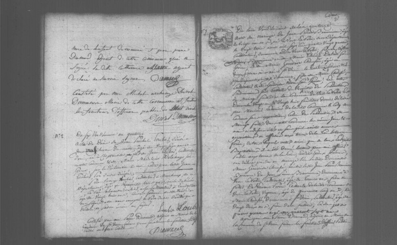 SAINT-VRAIN. Naissances, mariages, décès : registre d'état civil (an XIV-1814). 