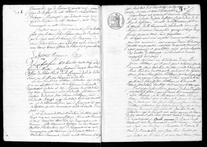 VERT-LE-PETIT. Naissances, mariages, décès : registre d'état civil (1835-1847). 