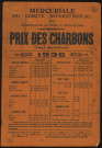 Seine-et-Oise [Département]. - Mercuriale du Comité intersyndical. Prix des charbons (1936). 