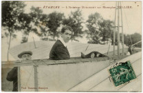 ETAMPES. - L'aviateur Dubonnet sur monoplan Tellier [Editeur Rameau, 1911, timbre à 5 centimes]. 