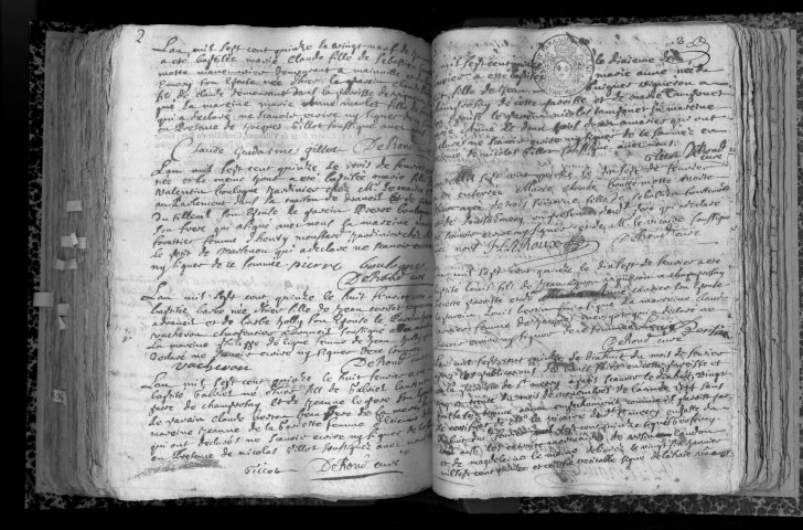 DRAVEIL. - Copie des actes paroissiaux de la collection communale (1715-1736) [copie réalisée par un lecteur]. 