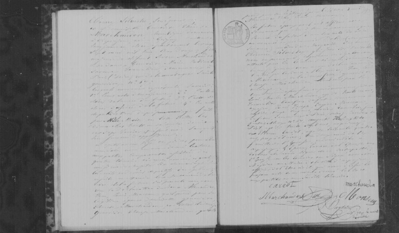 ARPAJON. Mariages : registre d'état civil (1844-1853). 