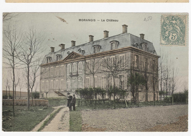 MORANGIS . - Le château [Editeur Eveillard, timbre à 5 centimes, coloriée]. 