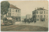 ORSAY. - Place de la République (canon sur la place). Edition Bourdier, 1926, 1 timbre à 5 centimes, colorisée. 