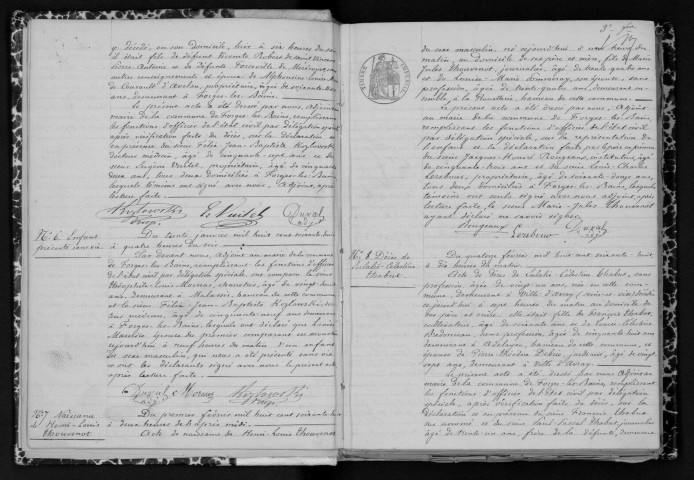 FORGES-LES-BAINS. Naissances, mariages, décès : registre d'état civil (1868-1874). 