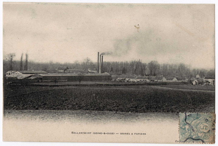 BALLANCOURT-SUR-ESSONNE. - Usines à papiers, 5 c. 